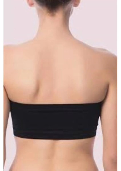 Kadın Straplez Dikişsiz Büstiyer 2'li Paket Siyah Renk Beden (L) fiyatları