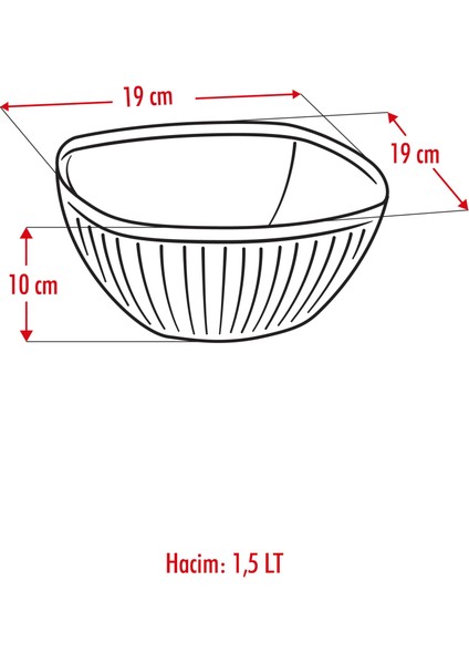 Akrilik Barok Mürdüm Orta Boy Kare Meyve & Salata Kasesi & Karıştırma Kabı / 1,5 Lt (Cam Değildir) indirimleri