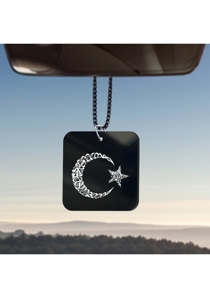 Besmele Kelime-I Tevhid Türk Bayraklı Araba Süsü Dikiz Aynası Süsü