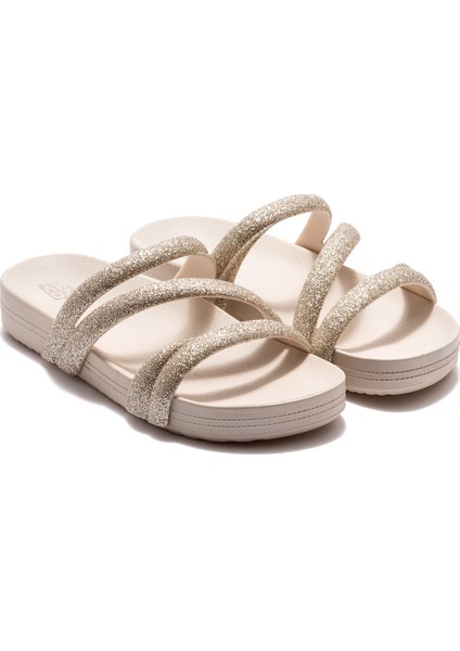 Glitter Tam Ad Kadın Terlik Bej 35/42 fiyatları