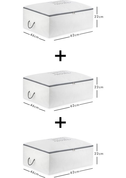 3 Adet Baskılı Büyük Boy Baza Altı Yastık Yorgan Kazak Hurcu 62 x 46 x 22 indirimleri