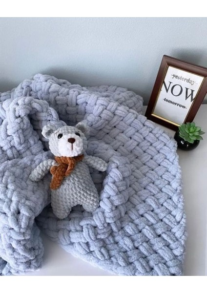 Pelüş, Kadife, Yumuşacık Alize El Örgülü 100 x 150 Tv Sevgilize Özel Sevgililergüne Özel