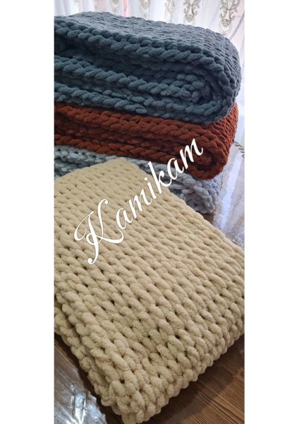 Pelüş, Kadife, Yumuşacık Alize El Örgülü 100 x 150 Tv Sevgilize Özel Sevgililergüne Özel