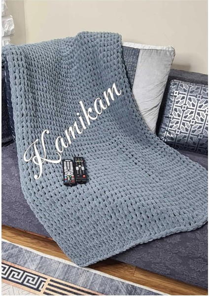 Pelüş, Kadife, Yumuşacık Alize El Örgülü 100 x 150 Tv Sevgilize Özel Sevgililergüne Özel