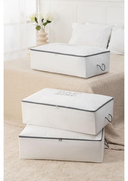 3 Adet Baskılı Mega Boy Baza Altı Yastık Yorgan Kazak Hurcu 74 x 46 x 22