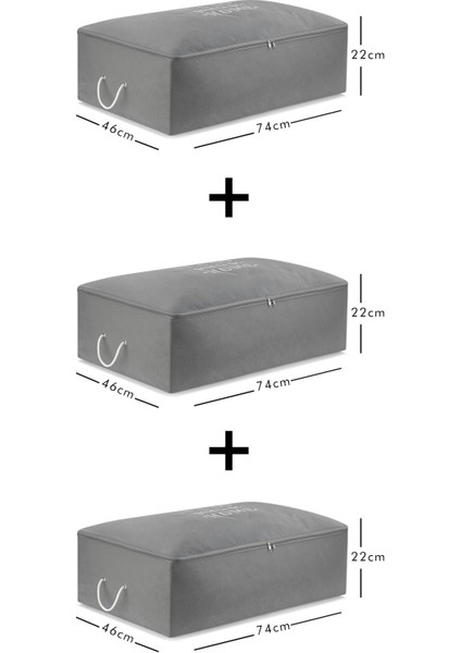 3 Adet Baskılı Mega Boy Baza Altı Yastık Yorgan Kazak Hurcu 74 x 46 x 22 indirimleri