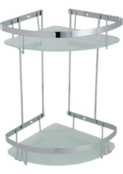 Zerrin 304 Camlı İkili 19X19cm Sabunluk Şampuanlık ve Köşe Süngerlik modelleri