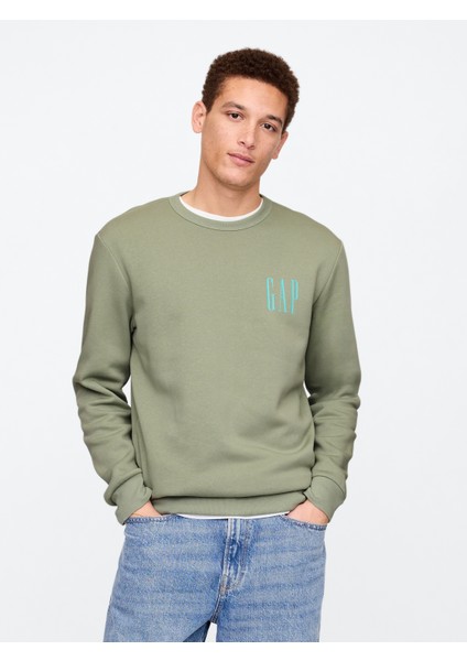 Erkek Yeşil Gap Logo Fleece Sweatshirt