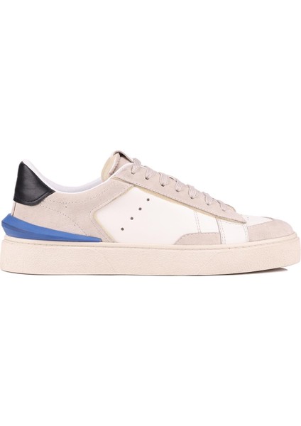 - Bej Süet, Beyaz Deri Bağcıklı Erkek Sneaker 666-23
