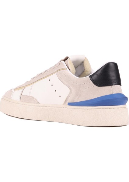 - Bej Süet, Beyaz Deri Bağcıklı Erkek Sneaker 666-23