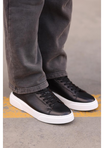 - Siyah Hakiki Deri Bağcıklı Erkek Sneaker 800-2501 fiyatları