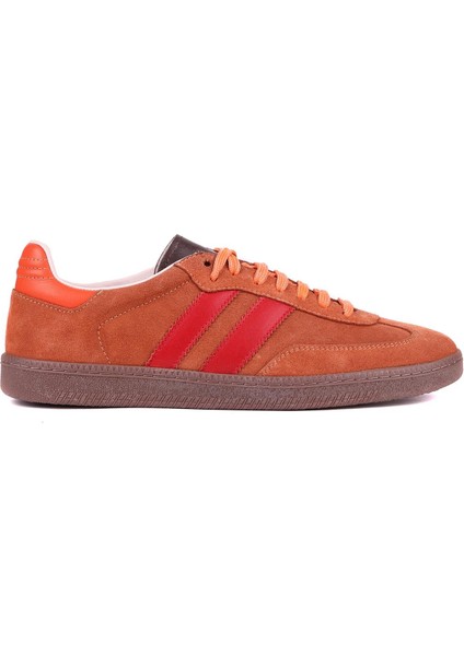 - Kiremit Rengi Süet Bağcıklı Erkek Sneaker 666-1077