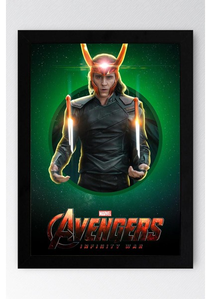 Loki Çerçeveli Tablo - Marvel Avengers Film Posteri Tablo