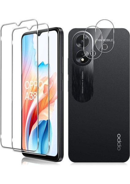 Oppo A38 Esnek Nano Ekran Koruyucu ve Kamera Lens Koruyucu(Lens Koruyucu 2 Adet)