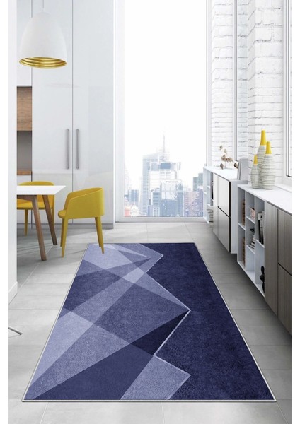 Dijital Baskılı Sade Dekoratif Yıkanabilir Kaymaz Yolluk Salon Mutfak Halısı, Mutfak-97-Mor, fırsatları