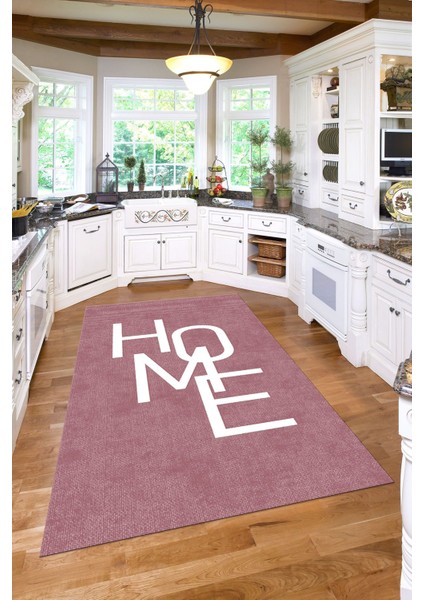 Dijital Baskılı Modern Home Yazılı Yıkanabilir Kaymaz Yolluk Salon Mutfak Halısı, Mutfak-71-Pembe,