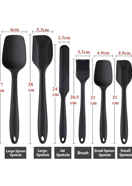 Birdoludükkan 6'lı Silikon Servis Spatula Seti