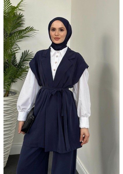 Calandra Yelekli Pantolon Takım Lacivert