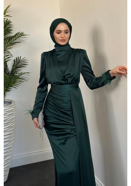 Mirabel Büzgülü Saten Zümrüt fırsatları