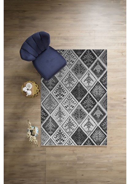 Baskılı Patchwork Etnik Modern Yıkanabilir Kaymaz Yolluk Mutfak Salon Halısı, Patchwork-32-Gri, modelleri