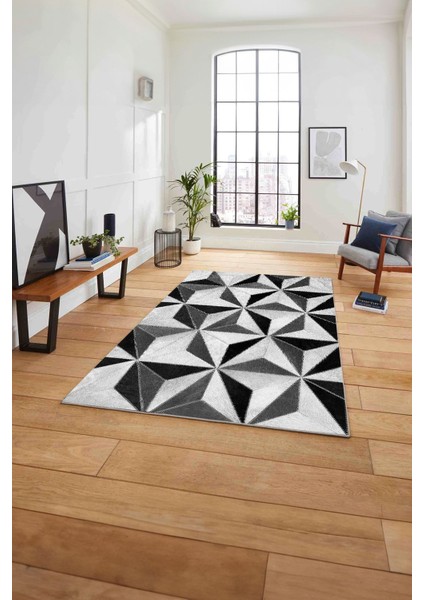 Baskılı Patchwork Geometrik Yıkanabilir Kaymaz Yolluk Mutfak Salon Halısı, Patchwork-38-Gri, fırsatları