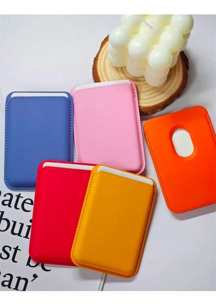 Magsafe Özellikli Güçlü Mıknatıslı Deri Kartlık Cüzdan Tüm Telefonlar ile Uyumlu Manyetik Kartlık indirimleri