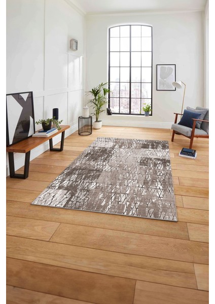 Baskılı Patchwork Sade Modern Yıkanabilir Kaymaz Yolluk Mutfak Salon Halısı, Patchwork-30-Vizon, fırsatları