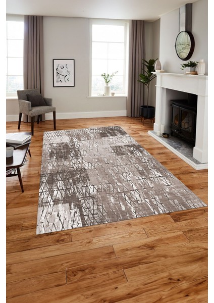 Baskılı Patchwork Sade Modern Yıkanabilir Kaymaz Yolluk Mutfak Salon Halısı, Patchwork-30-Vizon, indirimleri