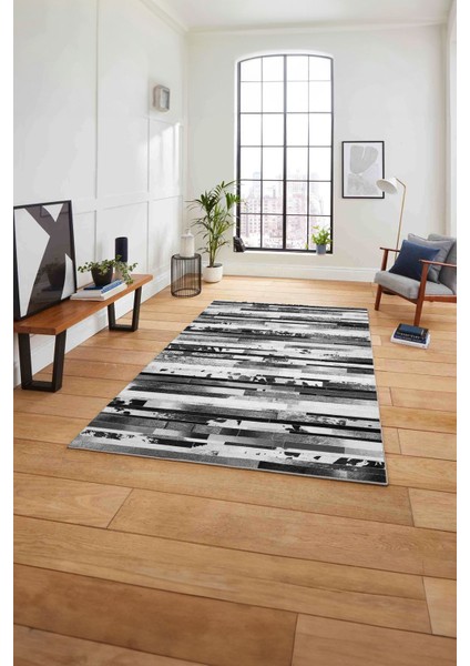 Baskılı Patchwork Post Motifli Yıkanabilir Kaymaz Yolluk Mutfak Salon Halısı, Patchwork-37-Gri, fırsatları