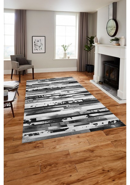 Baskılı Patchwork Post Motifli Yıkanabilir Kaymaz Yolluk Mutfak Salon Halısı, Patchwork-37-Gri, indirimleri