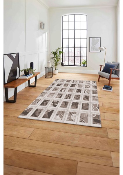 Baskılı Patchwork Iplik Desen Yıkanabilir Kaymaz Yolluk Mutfak Salon Halısı, Patchwork-25-Vizon, fırsatları