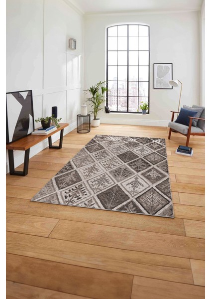 Baskılı Patchwork Etnik Modern Yıkanabilir Kaymaz Yolluk Mutfak Salon Halısı, Patchwork-32-Vizon, fırsatları