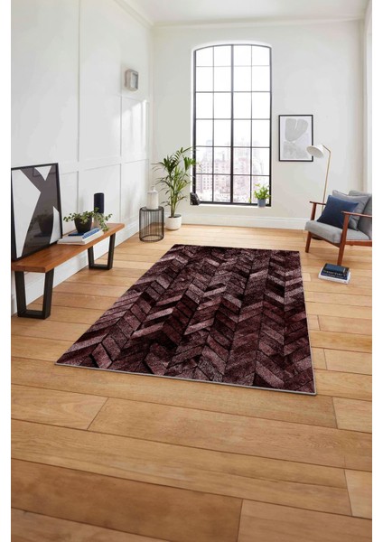 Baskılı Patchwork Çizgili Yıkanabilir Kaymaz Yolluk Mutfak Salon Halısı, Patchwork-29-Bordo, fırsatları