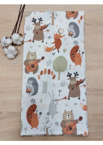 Woodland Çok Amaçlı Bebek Battaniyesi, Pazen Battaniye ,Kundak Flanel Puset Örtüsü
