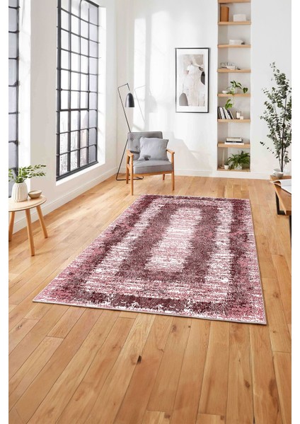 Dijital Sade Dikdörtgen Desenli Yıkanabilir Kaymaz Yolluk Mutfak Salon Halısı, Sade-63-Bordo, indirimleri