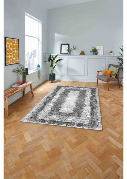 Dijital Sade Dikdörtgen Desenli Yıkanabilir Kaymaz Yolluk Mutfak Salon Halısı, Sade-63-Gri, fırsatları
