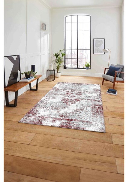 Dijital Sade Akriliik Desenli Yıkanabilir Kaymaz Yolluk Mutfak Salon Halısı, Sade-64-Bordo, fiyatları