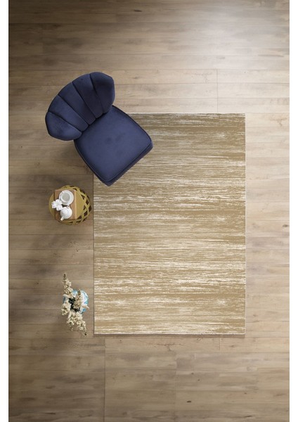 Dijital Baskılı Sade Modern Yıkanabilir Kaymaz Yolluk Mutfak Salon Halısı, Sade-69-Bej,