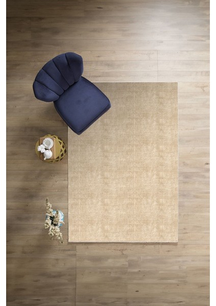 Dijital Baskılı Sade Klasik Modern Yıkanabilir Kaymaz Yolluk Mutfak Salon Halısı, Sade-109-Bej,