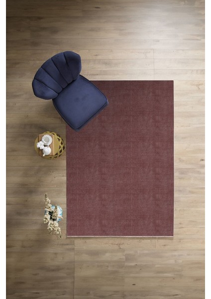 Dijital Baskılı Sade Klasik Modern Yıkanabilir Kaymaz Yolluk Mutfak Salon Halısı, Sade-109-Bordo,