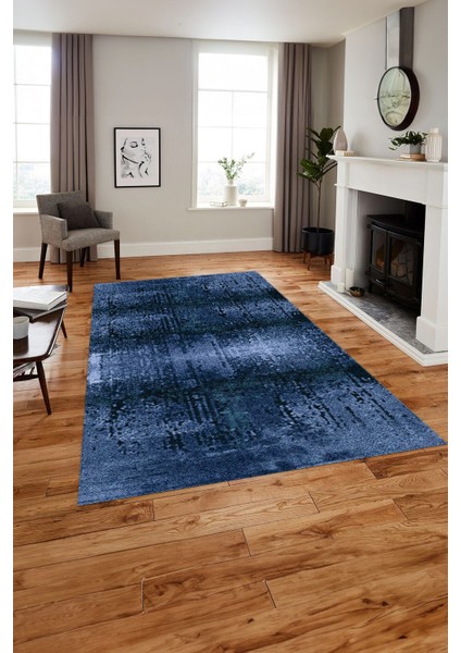 Dijital Baskılı Sade Buğulu Model Yıkanabilir Kaymaz Yolluk Mutfak Salon Halısı, Sade-75-Lacivert, modelleri