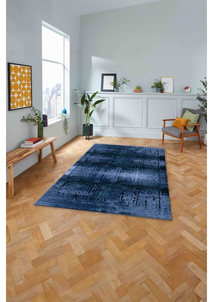 Dijital Baskılı Sade Buğulu Model Yıkanabilir Kaymaz Yolluk Mutfak Salon Halısı, Sade-75-Lacivert, fırsatları