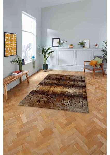 Dijital Baskılı Sade Buğulu Model Yıkanabilir Kaymaz Yolluk Mutfak Salon Halısı, Sade-75-Kahve, fırsatları