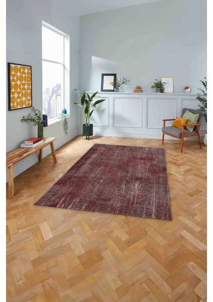 Dijital Sade Düz Renk Motifli Yıkanabilir Kaymaz Yolluk Mutfak Salon Halısı, Sade-100-Bordo, fırsatları