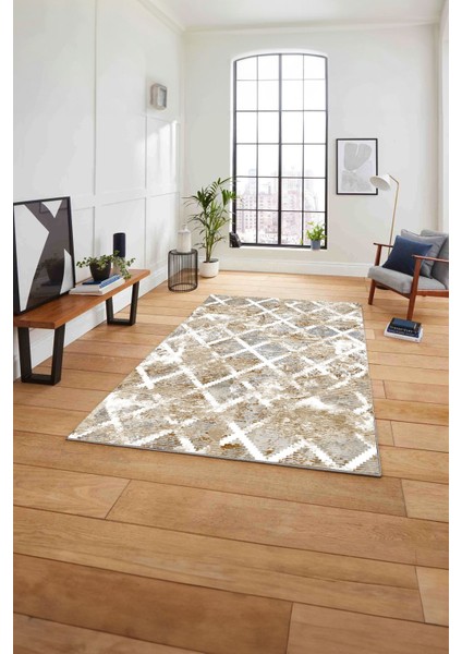 Dijital Baskılı Sade Kilim Desenli Yıkanabilir Kaymaz Yolluk Mutfak Salon Halısı, Sade-54-Krem, fiyatları