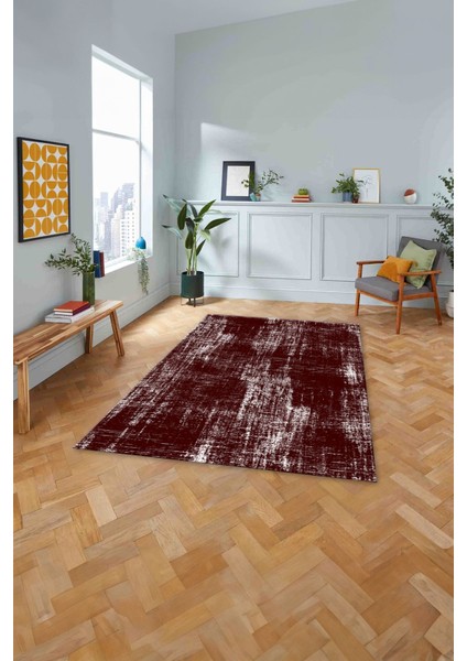 Dijital Baskılı Sade Desen Yıkanabilir Kaymaz Yolluk Mutfak Salon Halısı, Sade-71-Bordo, fırsatları