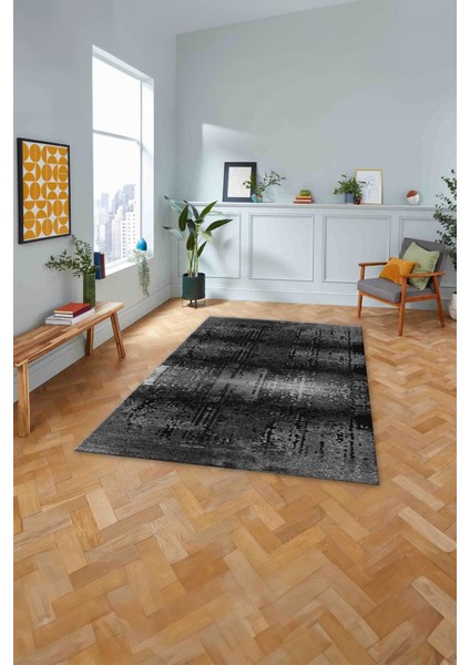 Dijital Baskılı Sade Buğulu Model Yıkanabilir Kaymaz Yolluk Mutfak Salon Halısı, Sade-75-Antrasit, fırsatları