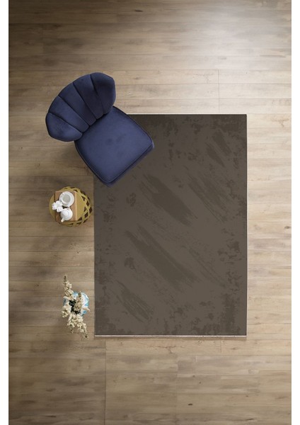 Dijital Baskılı Sade Modern Desenli Yıkanabilir Kaymaz Yolluk Mutfak Salon Halısı, Sade-104-Vizon,