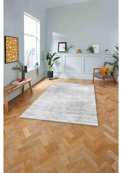 Dijital Baskılı Sade Düz Dekoratif Yıkanabilir Kaymaz Yolluk Mutfak Salon Halısı, Sade-83-Gri, fırsatları