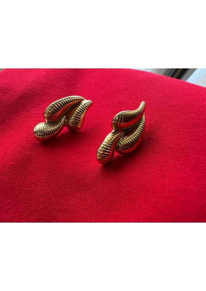 Damla Model Gold Çelik Küpe
